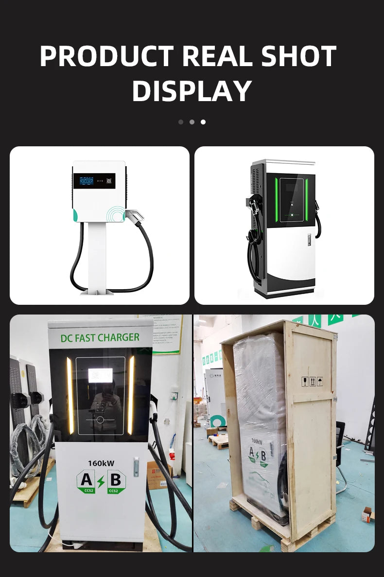 90kW DC EV Charger Station CCS2 Dual Gun Fast Charging Floor Mounted Smart APP WiFi 4G RFID IP54 OCPP 1.6J Fully Approved