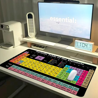 Periodic Table Mouse Pad Color Gaming Mousepad Offices Accessories Laptop Office Rubber Non-Slip Rubber Stitched Edge Deskpad