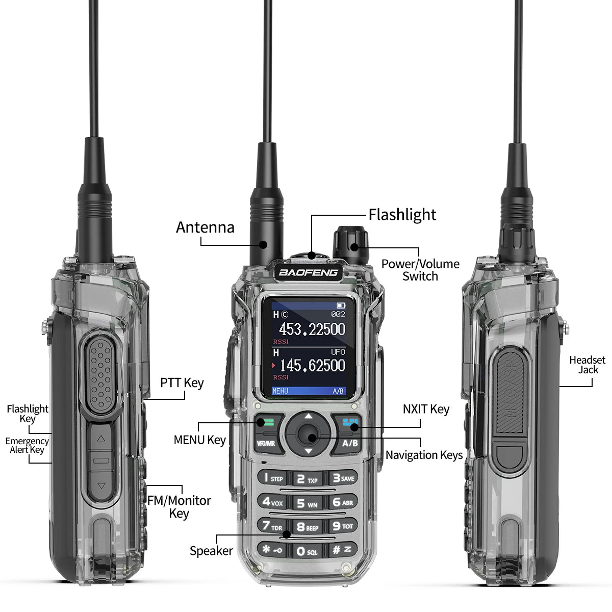 BAOFENG UV-21 PRO V4 Walkie Talkie 10W High Power Multi Band Long Range Wireless Copy Frequency Upgrade UV-21 Pro Two Way Radio