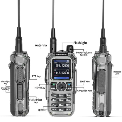 BAOFENG UV-21 PRO V4 Walkie Talkie 10W High Power Multi Band Long Range Wireless Copy Frequency Upgrade UV-21 Pro Two Way Radio