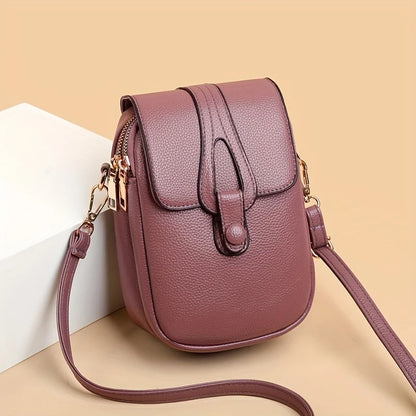 Stylish Flip Open Pu leather Crossbody Bags for Women Versatile Shoulder Purses Phone Pouch Pocket