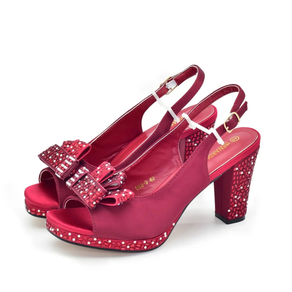 Women Shoes and Bags To Match Set Nigeria Party Luxury Italian Shoes and Bag Set for Women Peep Toe Sexy Wedding Party Sandals