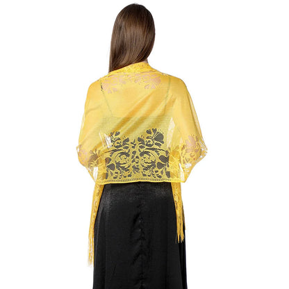 Korean Women Summer Thin Hollow Flower Long Tassel Party Cloak Sunscreen Shawl Sun Clothing Travel Towel Lace Evening Dress Scar