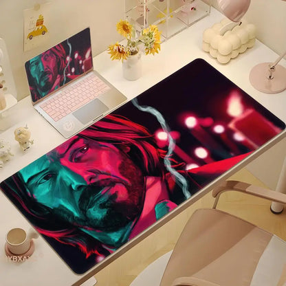 John Wick Mousepad Non-slip Lockedge Office Student Gaming Thickened Large Writing Pad Cushion 100x50
