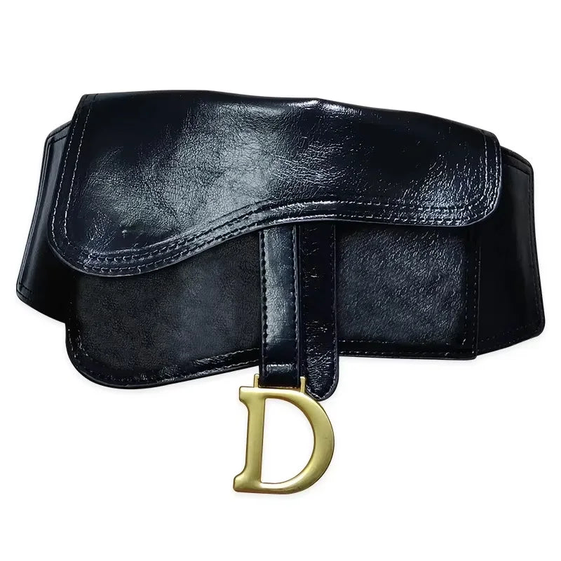 Plus Size Black Corset Belt Female Waist Belts For Women Luxury Elastic Wide Stretch Cummerbunds D Letter Coat Dress Waistband