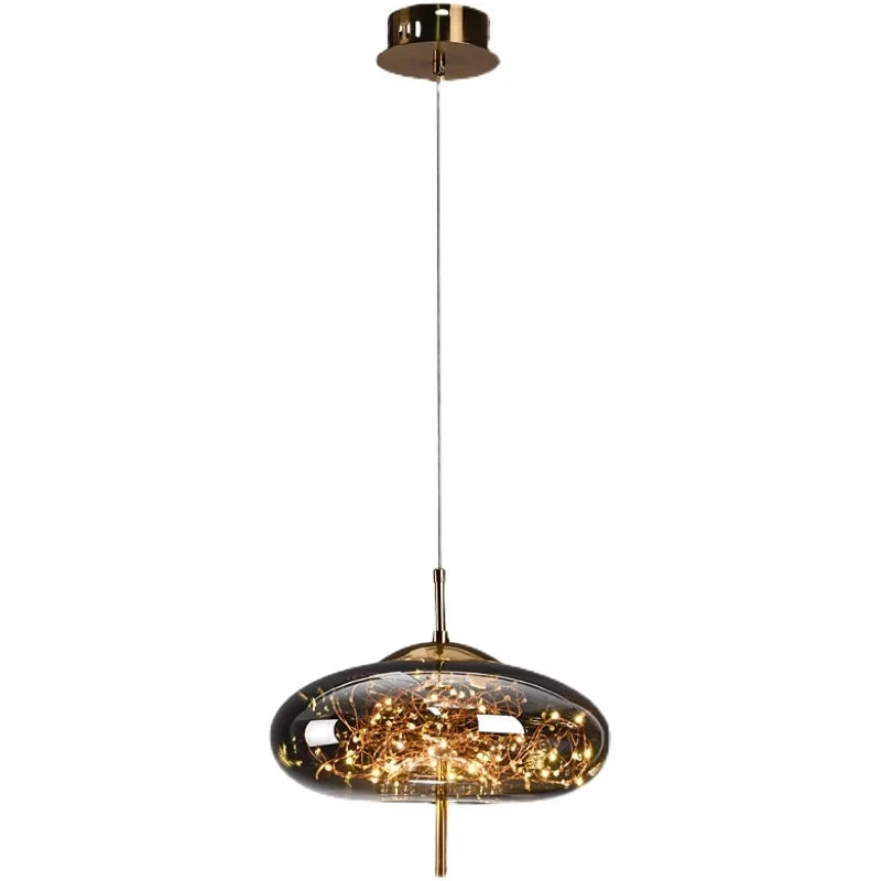 Modern Led Pendant Lamp Glass Ceiling Hanging Lights Fixture Luminaire Chandeliers Lustres Suspension Luminaire Bedroom Decor