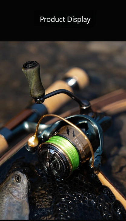 Ultralight Carbon Spinning Reel 1000S–1200S 5.2:1 Gear Ratio 9kg Max Drag  Micro Lure Fishing Reel for Freshwater   Saltwater