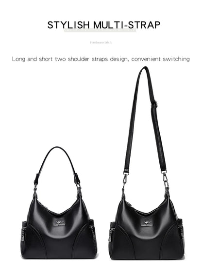 The New Style Bag Leather Luxury Handbags Women Bag Designer Solid Color Women Shoulder Messenger Bags for Women 2024 Sac A Main