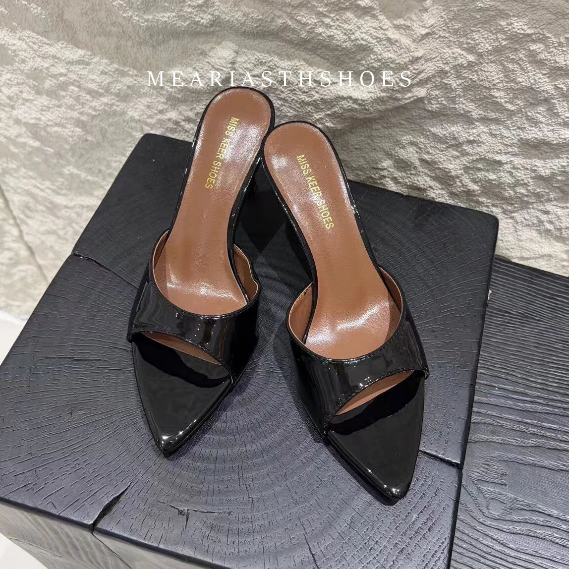 Super-high Heel 12/10/9/7cm Slippers Women Shoes Summer Peep Toe Stiletto Sandals Sexy Party Ladies Shoes Luxury Woman Pumps