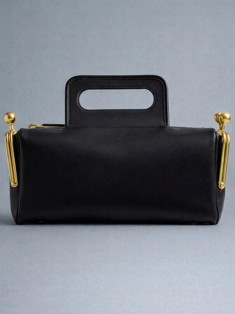 NEW Two side clamp design Frame Kiss lock Bag For Women Luxury Designer Handbag Purse 2026 New In PU Underarm Shoulder Bag