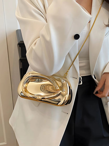 Fashion Elegant Metal Closure Box Shaped Crossbody Bags Women Evening Bags Wedding Mini Ladies Wallet Party Cute Purse ClutchBag