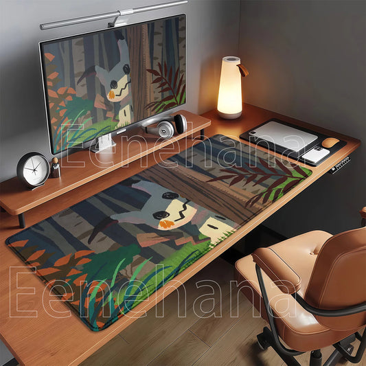 Gaming Pokemon Mimikyu Anime Kawaii PC Mouse Pad Keyboard Overlock Larger Mousepad PC Offices Non-slip Base HD Printing Desk Mat