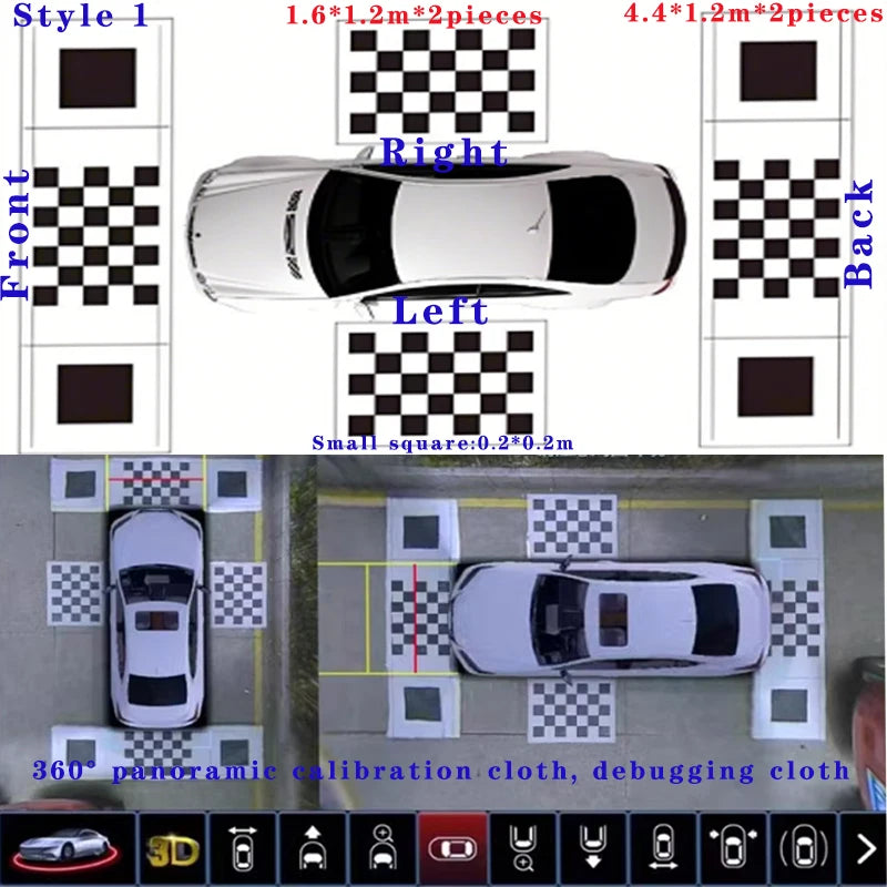 VseeKan Automotive 360 System Calibration Pad 360 Camera Splicing Cloth Debugging Cloth 2D 3D Four Dimensional Cloth