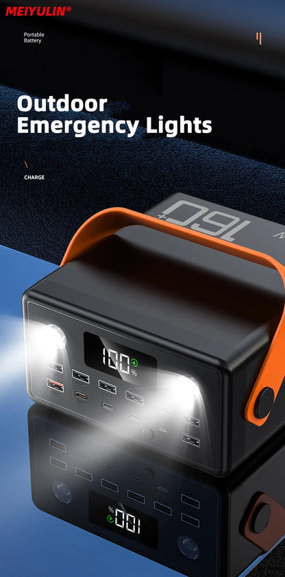 PD100W 160000mAh Power Bank Station Fast Charger Portable Emergency Charging External Battery for iPhone 15 Xiaomi Tablet laptop