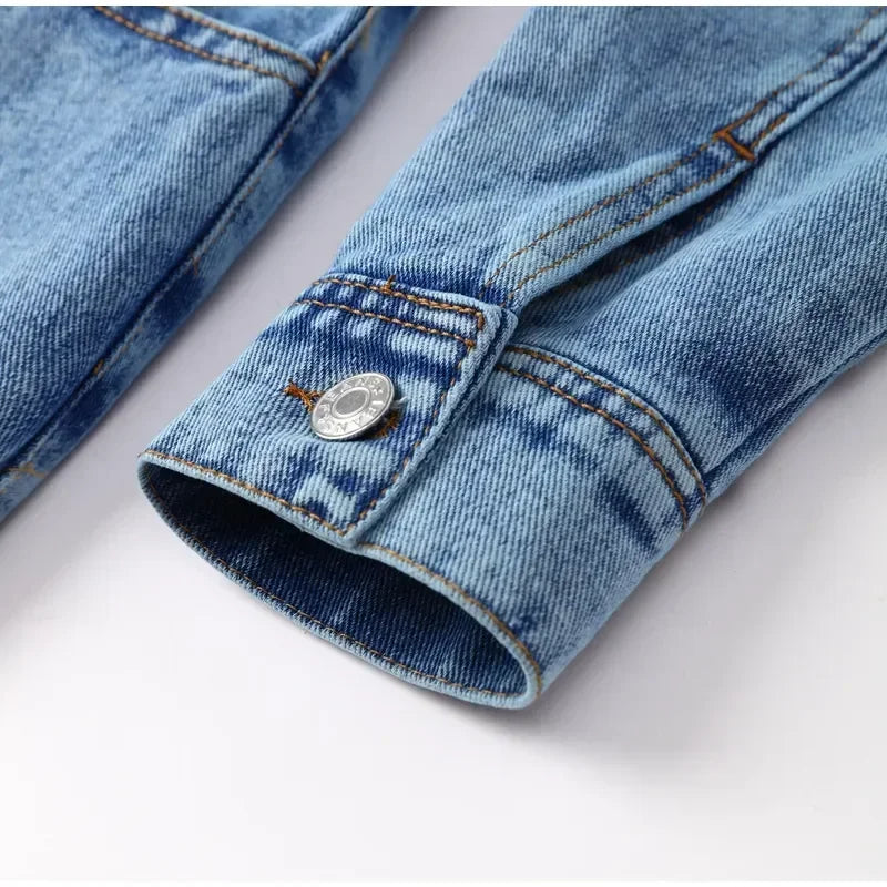 Autumn Denim Jumpsuit for Women Overalls Woman Jean Overalls Long Sleeve Elegant Jumpsuits Y2k Streetwear 2024 Turn Down Collar