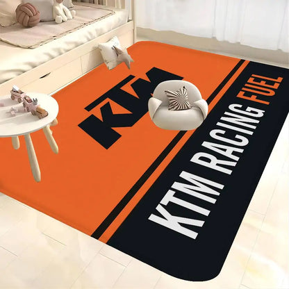 K-KTM Logo Hallway Carpet Washable Non-Slip Living Room Sofa Chairs Area Mat Kitchen Doormat Area Rug