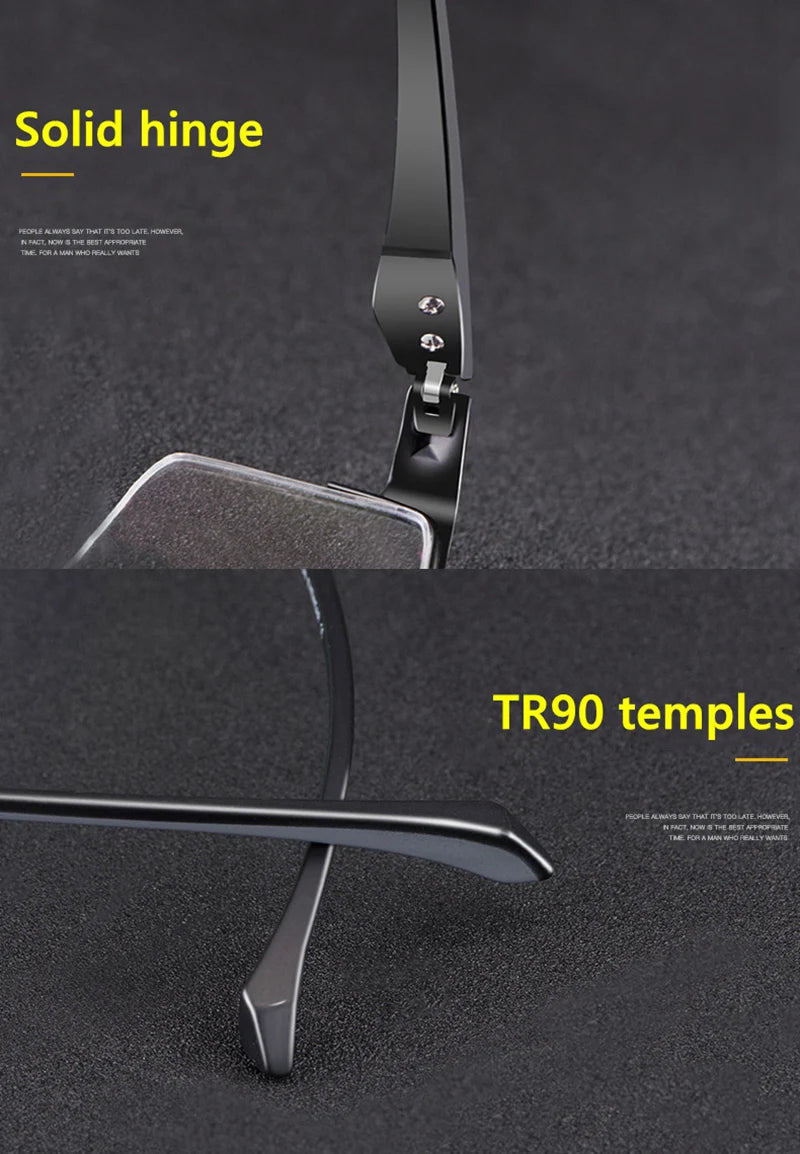 Smart Progressive Photochromic Reading Glasses Men TR90 Multi-Focus Anti Blue Ray Business Eyeglasses Fashion Half-Frame +2.5