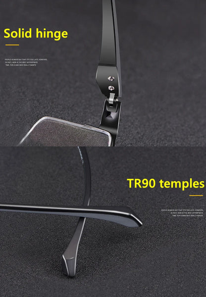 Smart Progressive Photochromic Reading Glasses Men TR90 Multi-Focus Anti Blue Ray Business Eyeglasses Fashion Half-Frame +2.5