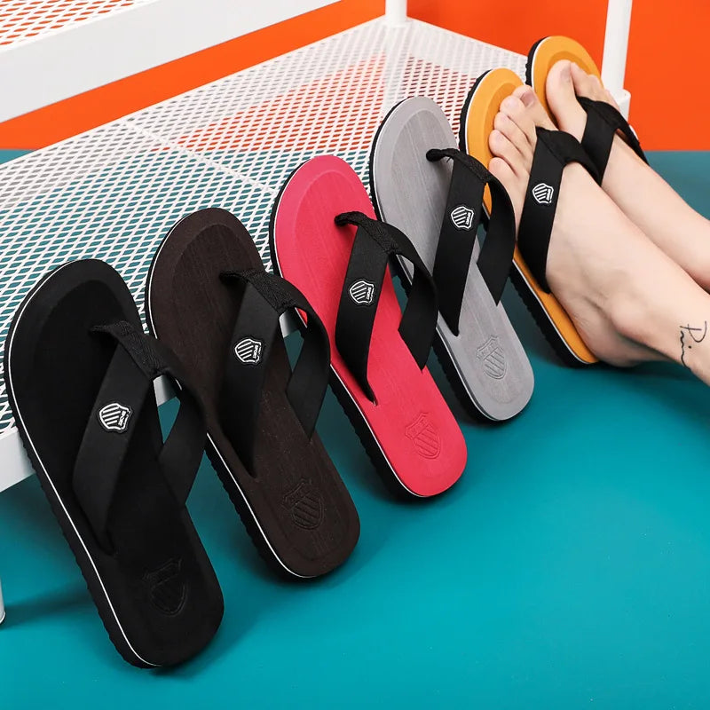 Men Summer Flip Flops Beach Sandals Anti-slip Casual Flat Shoes Indoor House Slippers Zapatos Chanclas De Hombre Shoes for Men