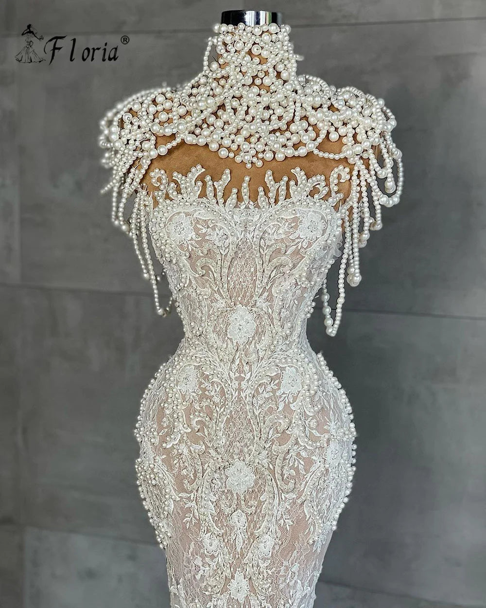 Elegant Pearl Party Dresses 2025Cap Sleeves Beaded Lace Prom Celebrity Dress Illusion Formal Occasion Gown Robe De Soiree Femme