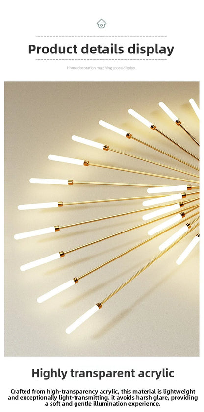 Minimalist LED Ceiling Lamp, Elegant Swirl Firework Design for Living Room, Bedroom, Dining Room