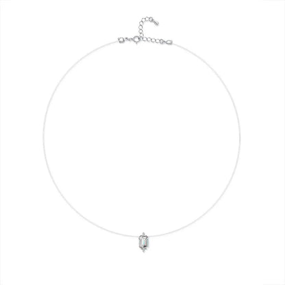 EWYA GRA Certified 1CT Marquise Cut Moissanite Pendant Necklace for Woman 925 Silver Fishing Line Water Drop Diamond Necklaces