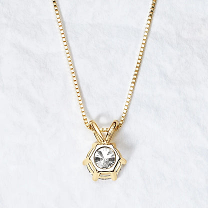 Lnngy Certified 0.5ct–5ct Moissanite Necklace Sparkling Solitaire Lab-Grown Diamond Pendant Necklaces for Women Daily Jewelry