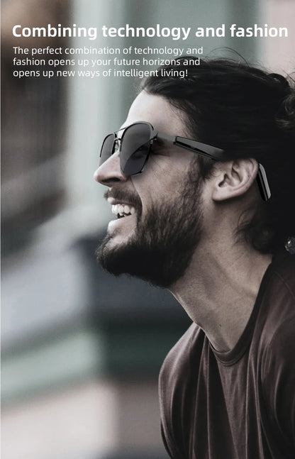 High-quality Sunglasses Smart Glasses With Earphones Bluetooth Music Outdoor Cycling UV protection Women's Glasses Men