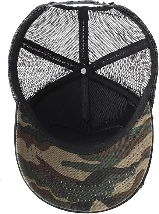 Connectyle Men's Women Vintage Fashion Adjustable Mesh Trucker Hat Outdoor Sport Summer Breathble Sun UV Protection Baseball Cap