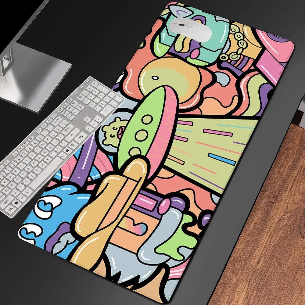 Xxl Mouse Pad Dualshot 2 Black Deskmat Playmat Laptop Anime Gaming Keyboard Rubber Pad on The Table Mouse Mat Pc Carpet
