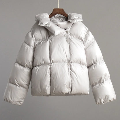 2026 Women Winter Coat Long Sleeve Big Hooded Thick Cotton Down Coat Women Tops Loose Style Warm Jacket Coat Casaco Feminino
