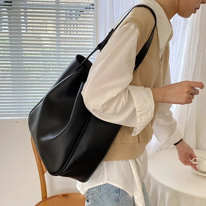 Luxury Trend Tote Bag Woman 2025 Large Capacity Female Shoulder Bag High Quality Leather Simple Designer Woman Handbag Purse