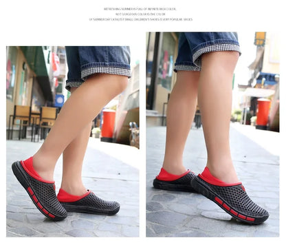 Summer Outdoor Men's Slippers Garden Clogs Male Casual Shoes Fashion Luxury Sandals Comfort Home Soft Slippers 40-47