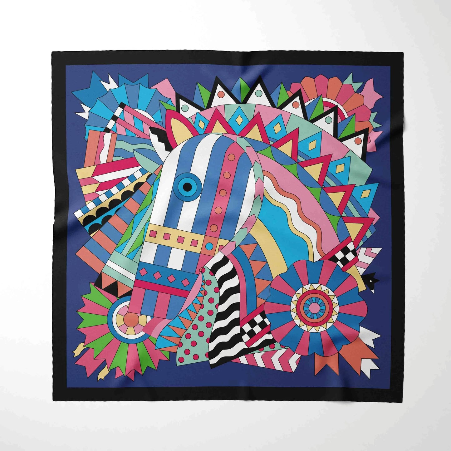 70cm*70cm Fashion 2025 Design Print Silk Square Scarf Women Floral Foulard Horse Hairband Neckerchief Hijab Headband Bandana