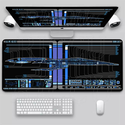 XXL HD print Game Mouse Pad Star Trek Office PC Accessories Keyboard Starship Blueprint Gamer Computer Cabinet Desk Mat carpet