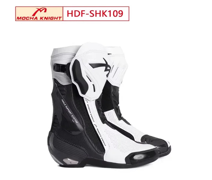 Men's Summer Breathable Racing Boots MOCHA SH109 Motorcycle Boots Breathable Women's Off-road Racing CE Certified Riding Boots
