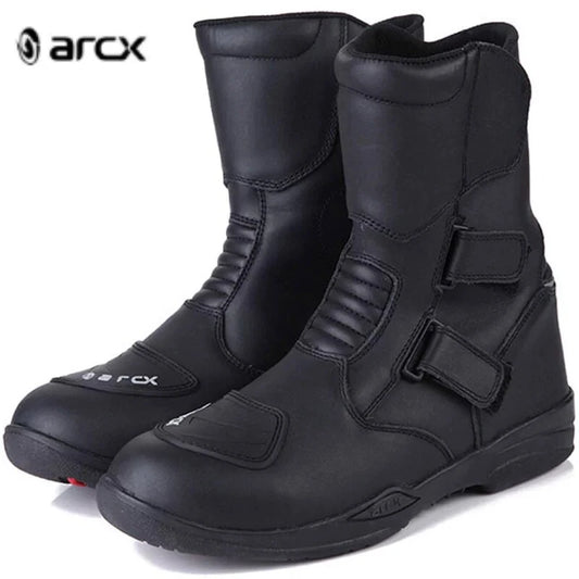 ARCX Cowhide Motorcycle Racing Boots Waterproof Anti-drop Shoes Motorcycle Riding Boots Road Racing Motociclista Bota