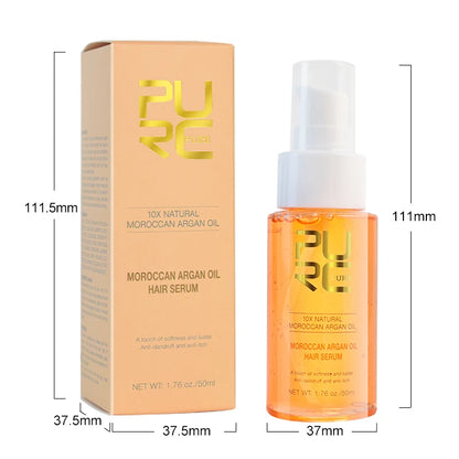 PURC Morocco Argan Oil For Hair Serum Repair Frizz Damage Hair Oil Scalp Treatment Smoothing Soft Hair Care Beauty Health 50ml