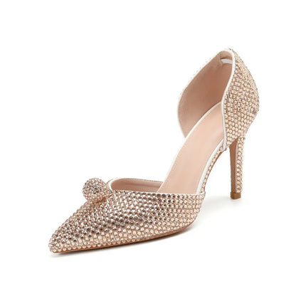 Ins Fashion Runway Show Luxury High Heel Color Hot Diamond Gradient Women'S Shoes Sandal Blingbling Wedding Shoes Dinner Pumps