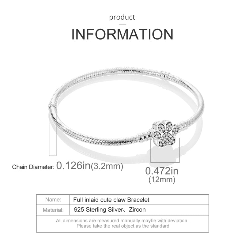 925 Sterling Silver Heart Love Snake Chain Bracelet Infinite Knot Butterfly For Women Fit Original Charms Beads Jewelry Gift