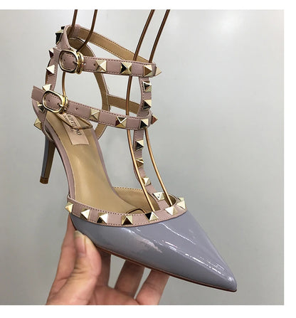 Nude Black Woman heeled sandals Summer Slingbacks High Heels luxury Leather Fashion Brand Designed sandals elegant Prom Shoes