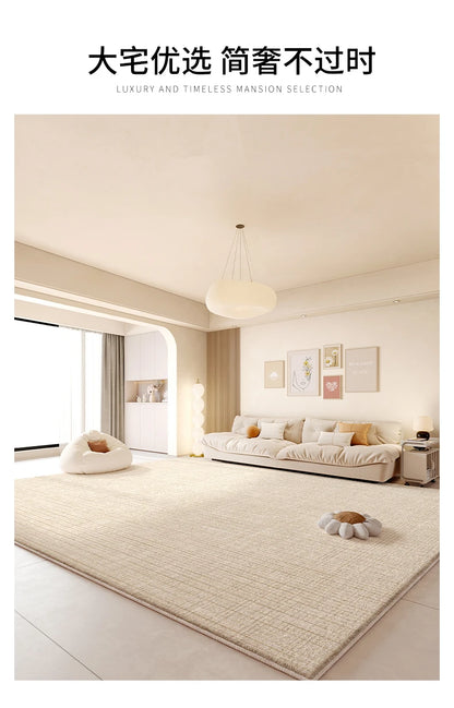 Cream Style Living Room Decoration Rug Light Luxury Rugs for Bedroom Fluffy Soft Cloakroom Carpet Household Washable Floor Mat