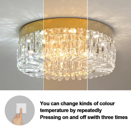 Gold Luxury Crystal Ceiling Lamp Living Room Modern Chandeliers Decoration Led Ceiling Lights Lighting Fixture Diameter 40 50cm