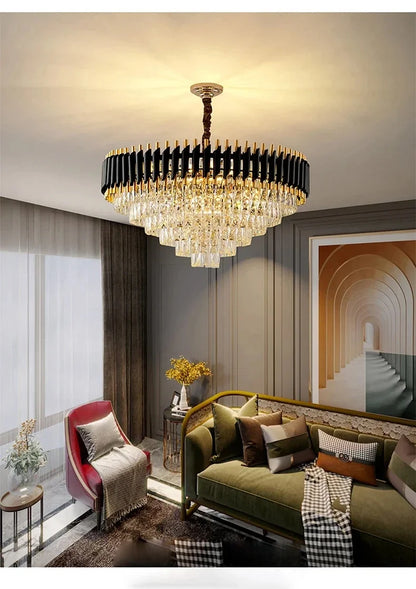 Luxury Crystal Pendant Lamp Lustre Home Decor Ceiling Chandelier Modern Dining Room Kitchen Bedroom Living Room Hanging Lights