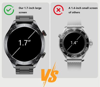 2026 new business men's smart watch 1000 mAh battery with compass altitude pressure IPX8 waterproof call sports health watch