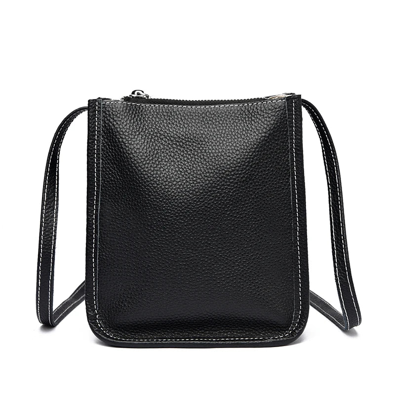 High Quality Genuine Leather Crossbody Bag for Women Vintage Cowhide Leather Shoulder Bag Small Luxury Designer Satchel Handbags