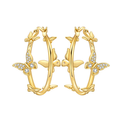 Original 925 Sterling Silver Heart Vintage Luxury Earrings Fashion 18K Gold Hoop Earrings for Women Piercing Jewelry Aretes 2026