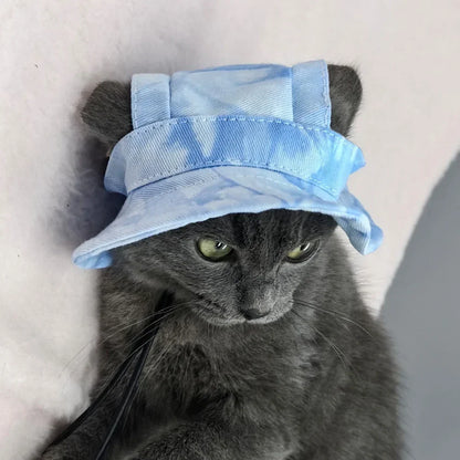 Pets Hat with Ear Holes Adjustable Baseball Cap for Medium Small Dogs Summer Dye Cats Sun Cap Pet Outdoor Hat Pet Supplies