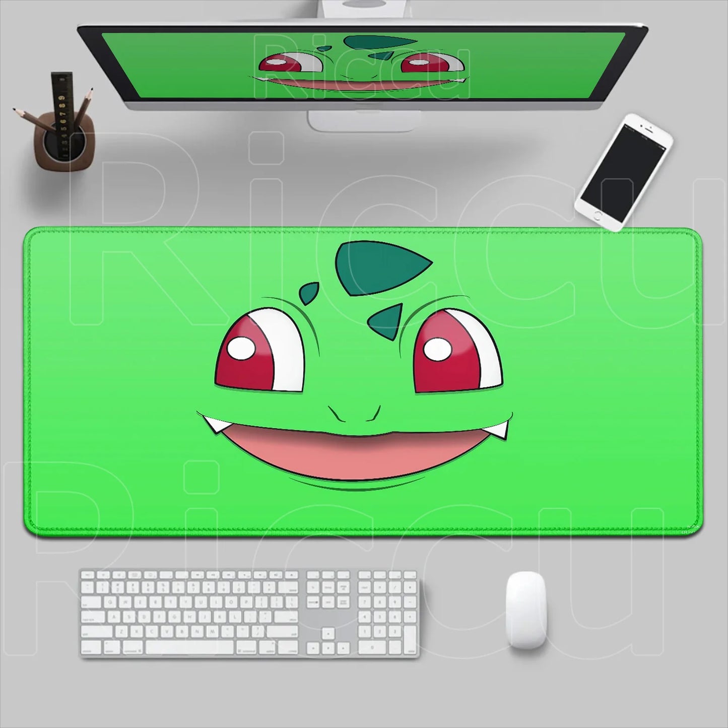P-pokemon Bulbasaur Mouse Mats Rubber Mousepad Large Anime Gaming Accessories Pad Kawaii Carpet Cabinet Keyboard Office Deskmat