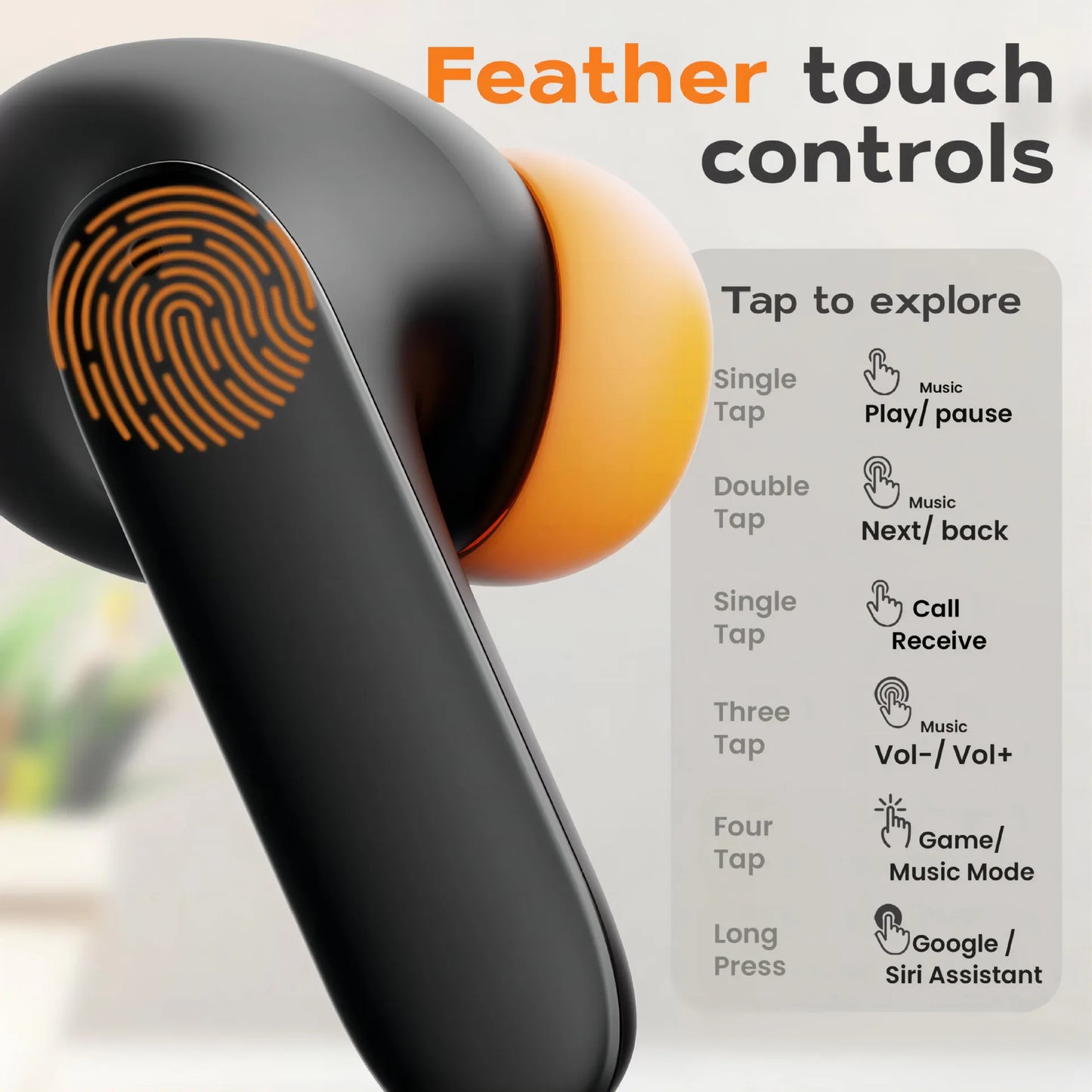 5.4 Bluetooth TWS Wireless Bluetooth Earphones Ultra-low Latency Dual Microphone ENC Noise Cancelling in Ear Bluetooth Earphones